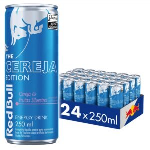 Red Bull Energético, Cereja e Frutas Silvestres, 250ml, Pack C/ 24 latas.