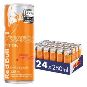 Pack C/ 24 Latas Energético Morango E Pêssego 250ml Red Bull